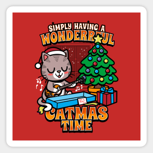 Christmas Cute Kawaii Cat Xmas Song Inspired Meme Gift For Cat Lovers Magnet